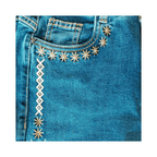 Calça Jeans Bordada Texas Farm Spur