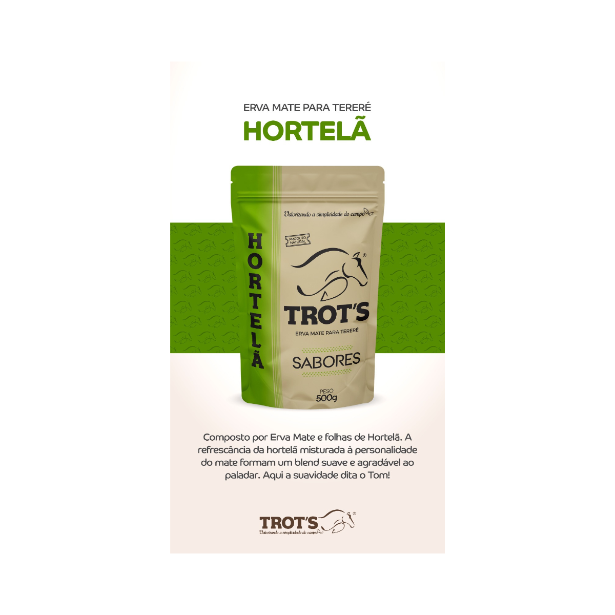Trot’s Erva Mate Natural para Tereré e Chimarrão 500g - Hortelã