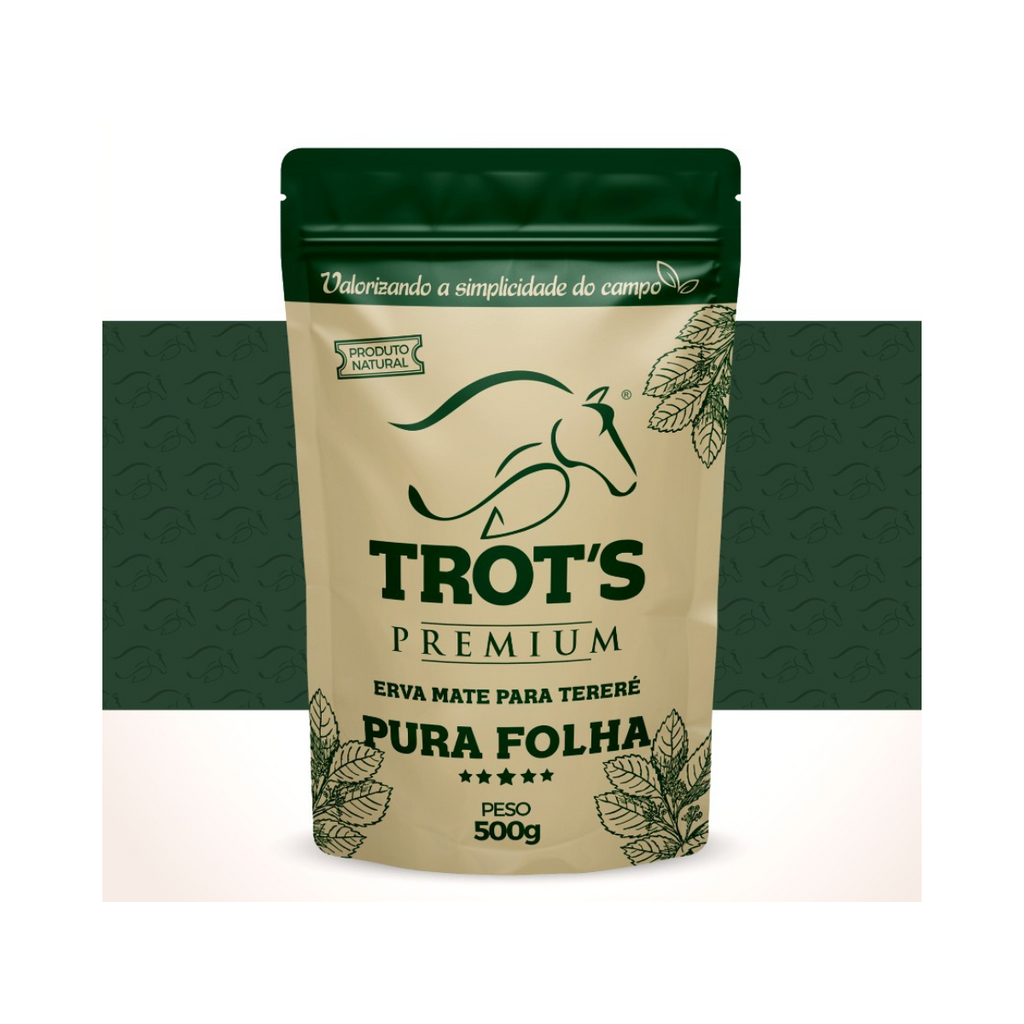 Trot’s Erva Mate Natural para Tereré e Chimarrão 500g - Pura Folha