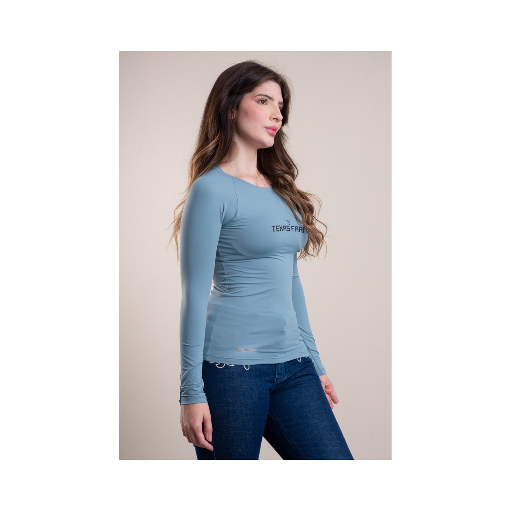 Camiseta UV50 Manga Longa Texas Farm Logo Escrita