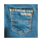 Calça Jeans Bordada Texas Farm Spur