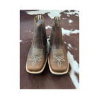 Botina Texana Country Bico Quadrado Couro