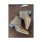 Botina Texana Country Bico Quadrado Couro