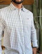 Camisa Social Xadrez Manga Longa Masculina Moiadeiros