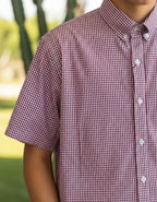 Camisa Social Xadrez Masculina Manga Curta Texas Edition