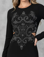 Vestido Feminino Buphallos Preto Manga Longa