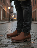 Botina Bretao Marrom Couro Nobuck