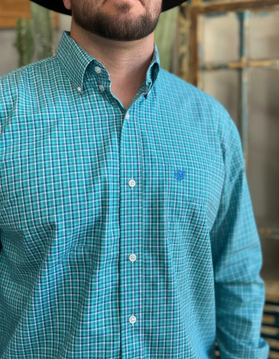 Camisa Social Xadrez Masculina Manga Longa Texas Farm