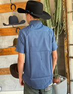 Camisa Social Xadrez Manga Curta Masculina Texas Brasil