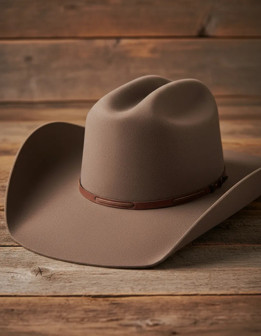 Chapéu American West Taupe Aba 11 Quadrada