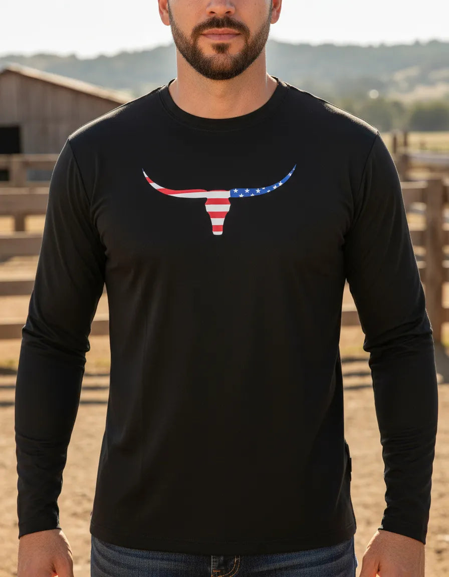 Camiseta Masculina UV Logo Os Moiadeiros Manga Longa