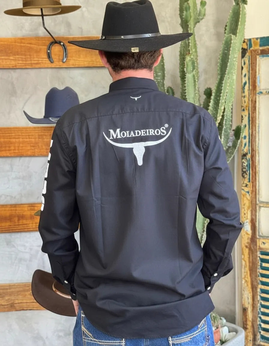 Camisa Social Xadrez Manga Longa Masculina Moiadeiros