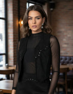 Conjunto Camurçado Stabulos Colete e Saia