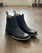 Botina Texana Country Bico Quadrado Couro