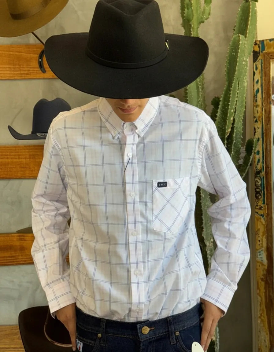 Camisa Social Xadrez Masculina Manga Longa Texas Edition