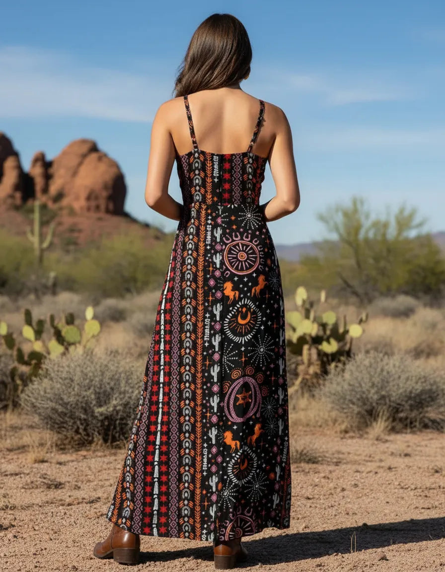 Vestido Feminino Stabulos Longo Estampado