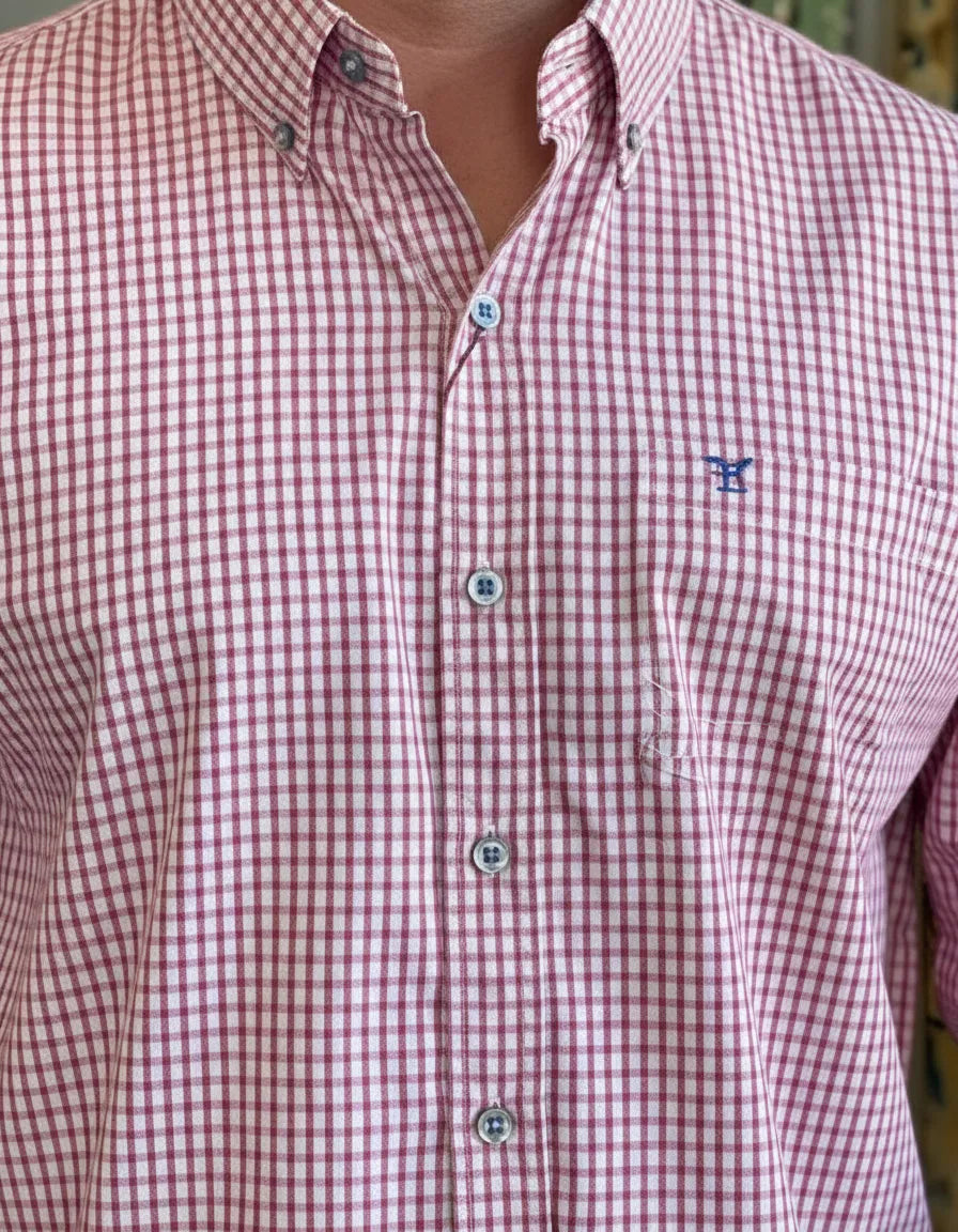Camisa Social Xadrez Masculina Manga Longa Texas Farm