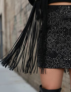 Saia Feminina Buphallos com Bordado Termo Frontal