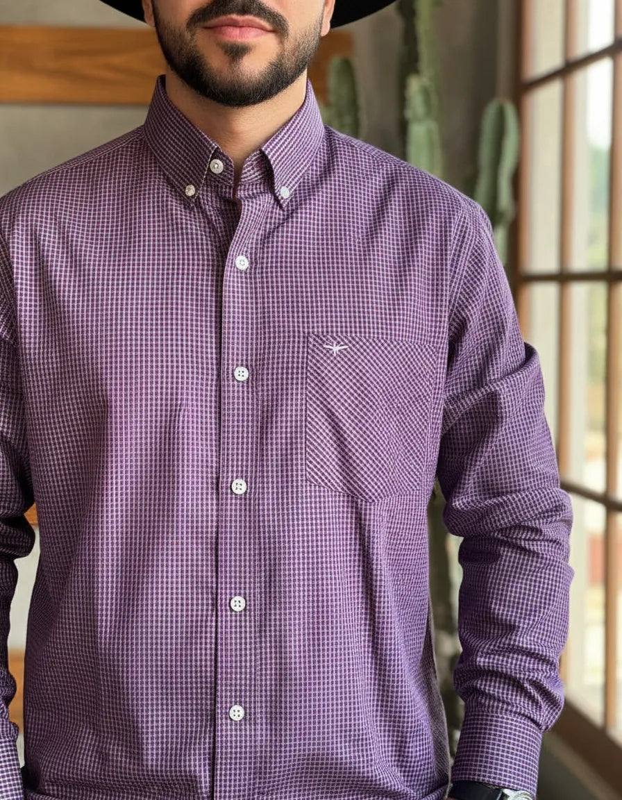 Camisa Social Xadrez Masculina Manga Longa Texas Edition