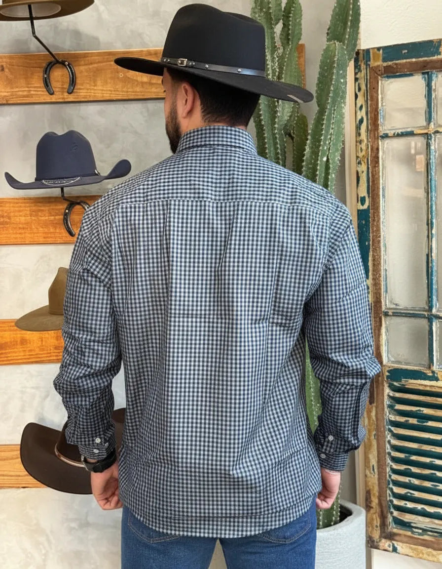 Camisa Social Xadrez Masculina Manga Longa Texas Edition