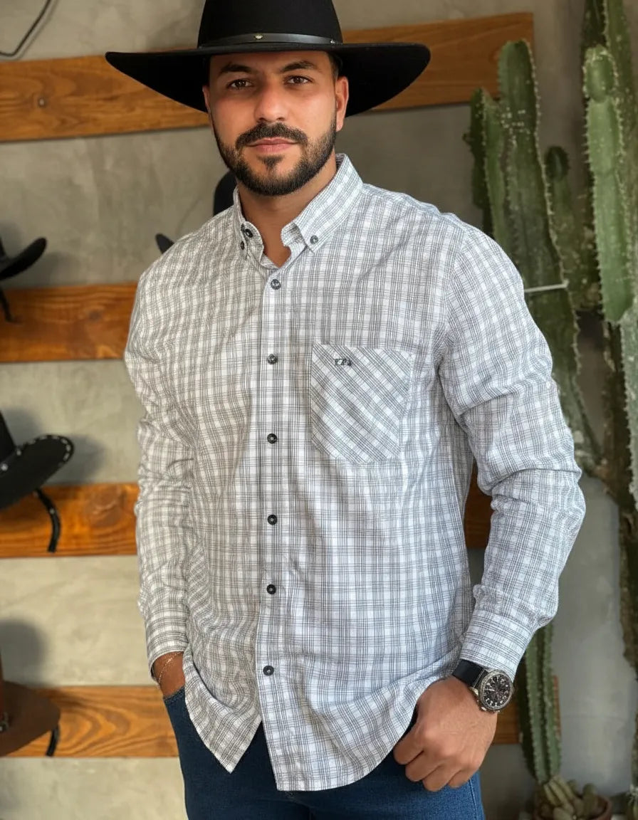 Camisa Social Xadrez Manga Longa Masculina Texas Brasil