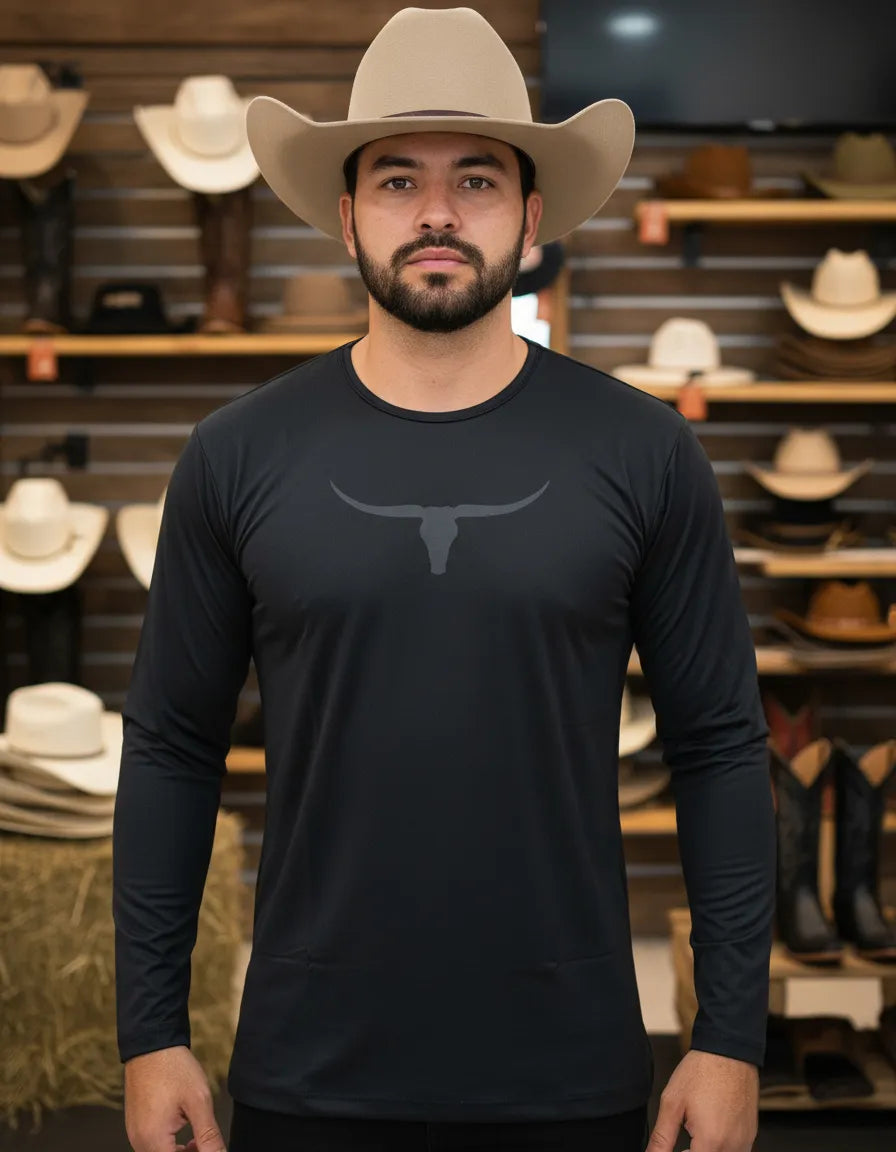 Camiseta Masculina UV Logo Os Moiadeiros Manga Longa