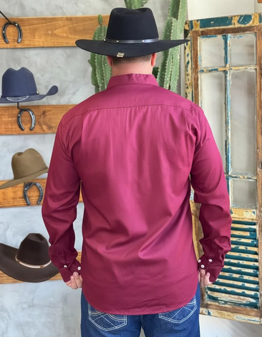 Camisa Social Masculina Manga Longa Country City