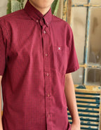 Camisa Social Xadrez Manga Curta Masculina Texas Brasil