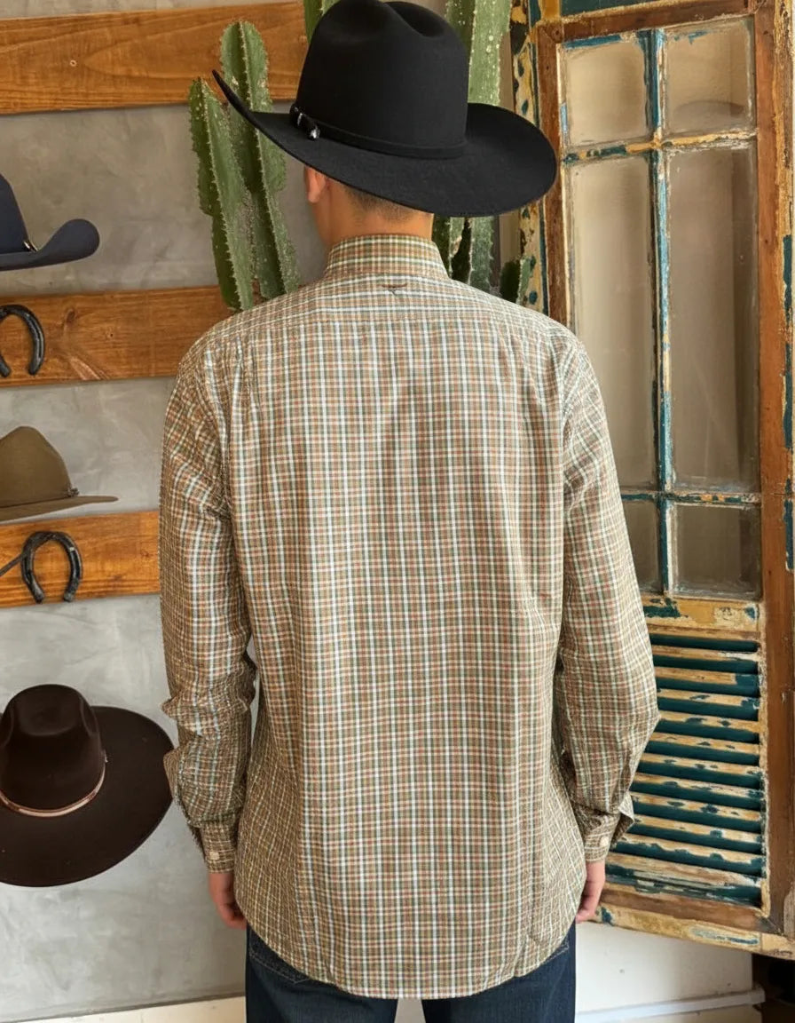 Camisa Social Xadrez Manga Longa Masculina Moiadeiros