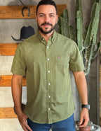 Camisa Social Xadrez Masculina Manga Curta Texas Edition