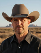 Chapéu American West Taupe Aba 11 Quadrada