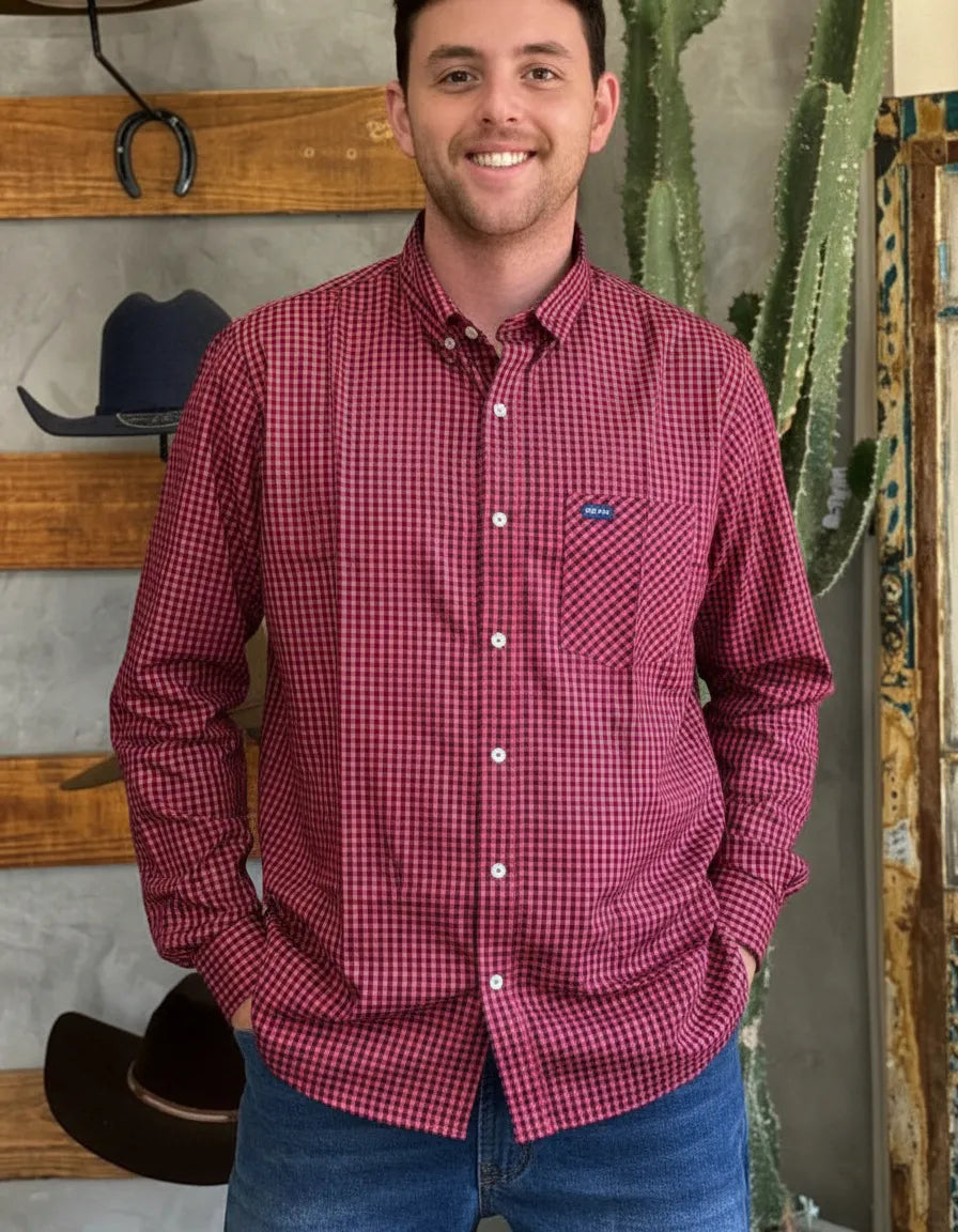 Camisa Social Xadrez Masculina Manga Longa Texas Edition