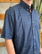 Camisa Social Xadrez Masculina Manga Curta Texas Edition