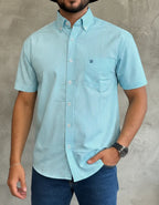 Camisa Social Xadrez Masculina Manga Curta Texas Edition