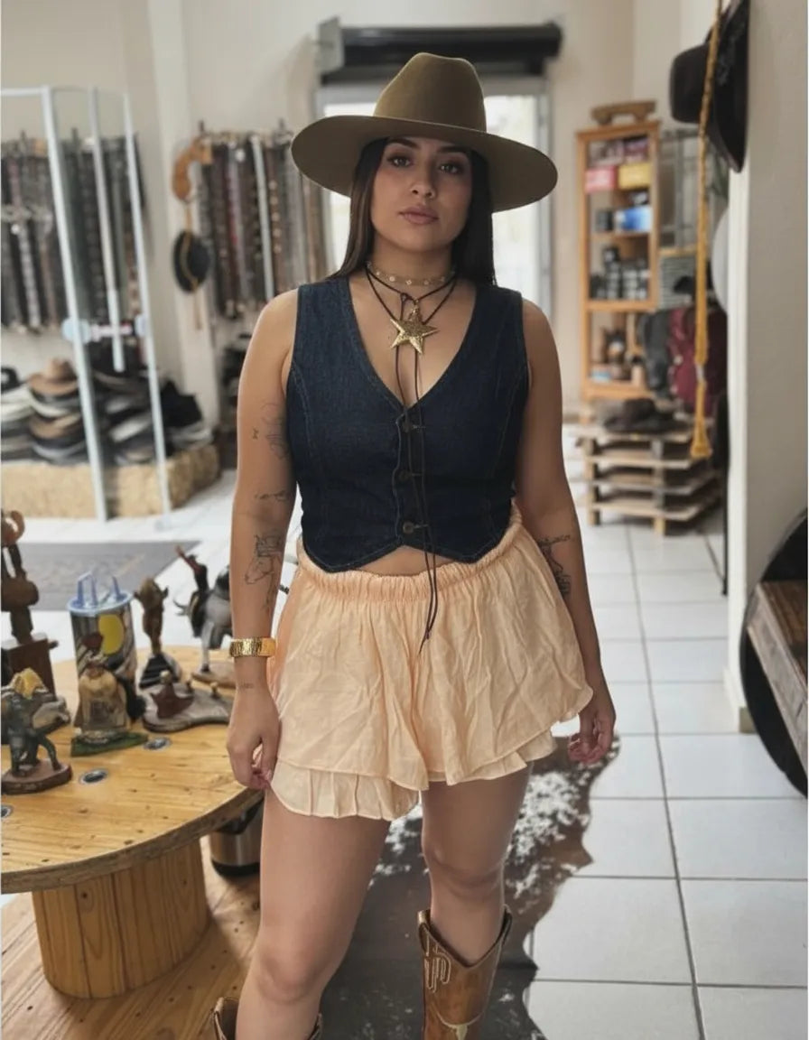 Colete Country Feminino Jeans