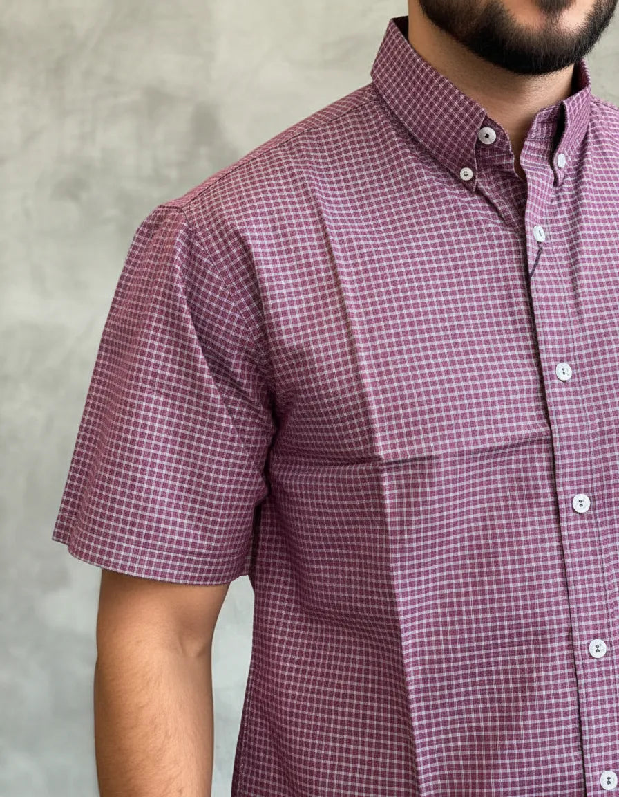 Camisa Social Xadrez Masculina Manga Curta Texas Edition