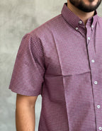 Camisa Social Xadrez Masculina Manga Curta Texas Edition