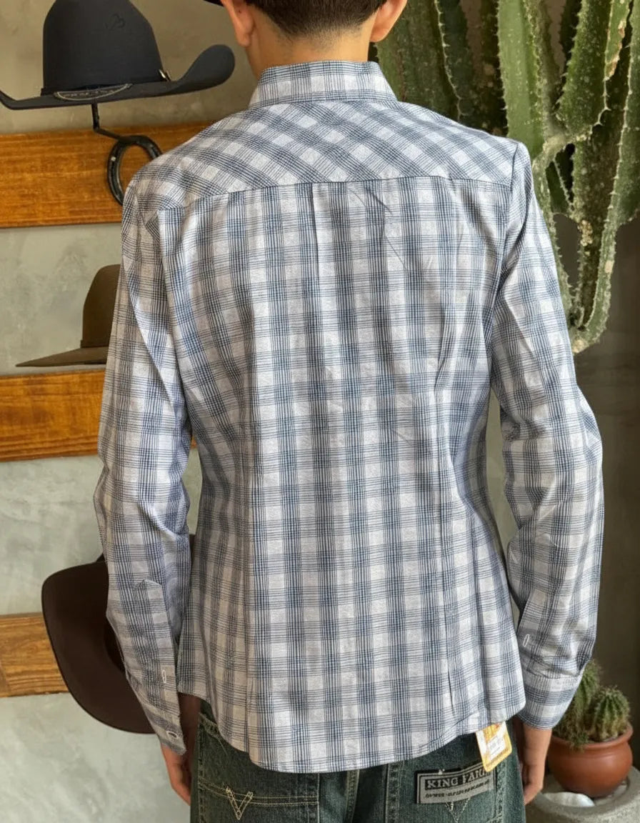 Camisa Social Xadrez Manga Longa Masculina Texas Brasil