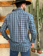 Camisa Social Xadrez Manga Longa Masculina Moiadeiros