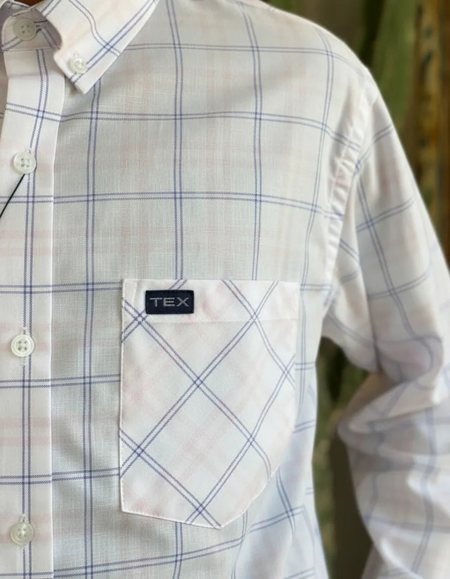 Camisa Social Xadrez Masculina Manga Longa Texas Edition