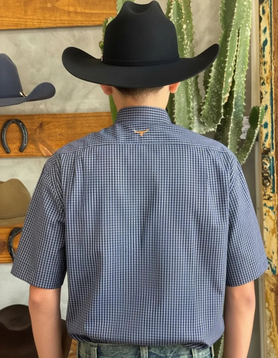 Camisa Social Xadrez Manga Curta Masculina Moiadeiros