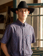 Camisa Social Xadrez Masculina Manga Curta Texas Edition