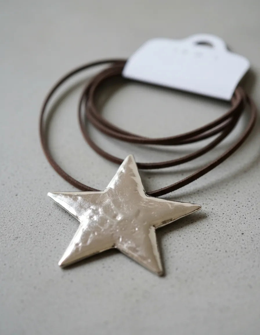 Cordão Couro Country Feminino Estrela