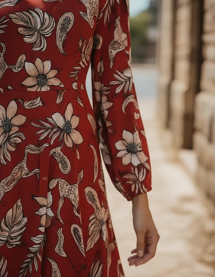 Vestido Longo Feminino Country Buphallos