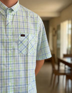 Camisa Social Xadrez Masculina Manga Curta Texas Edition