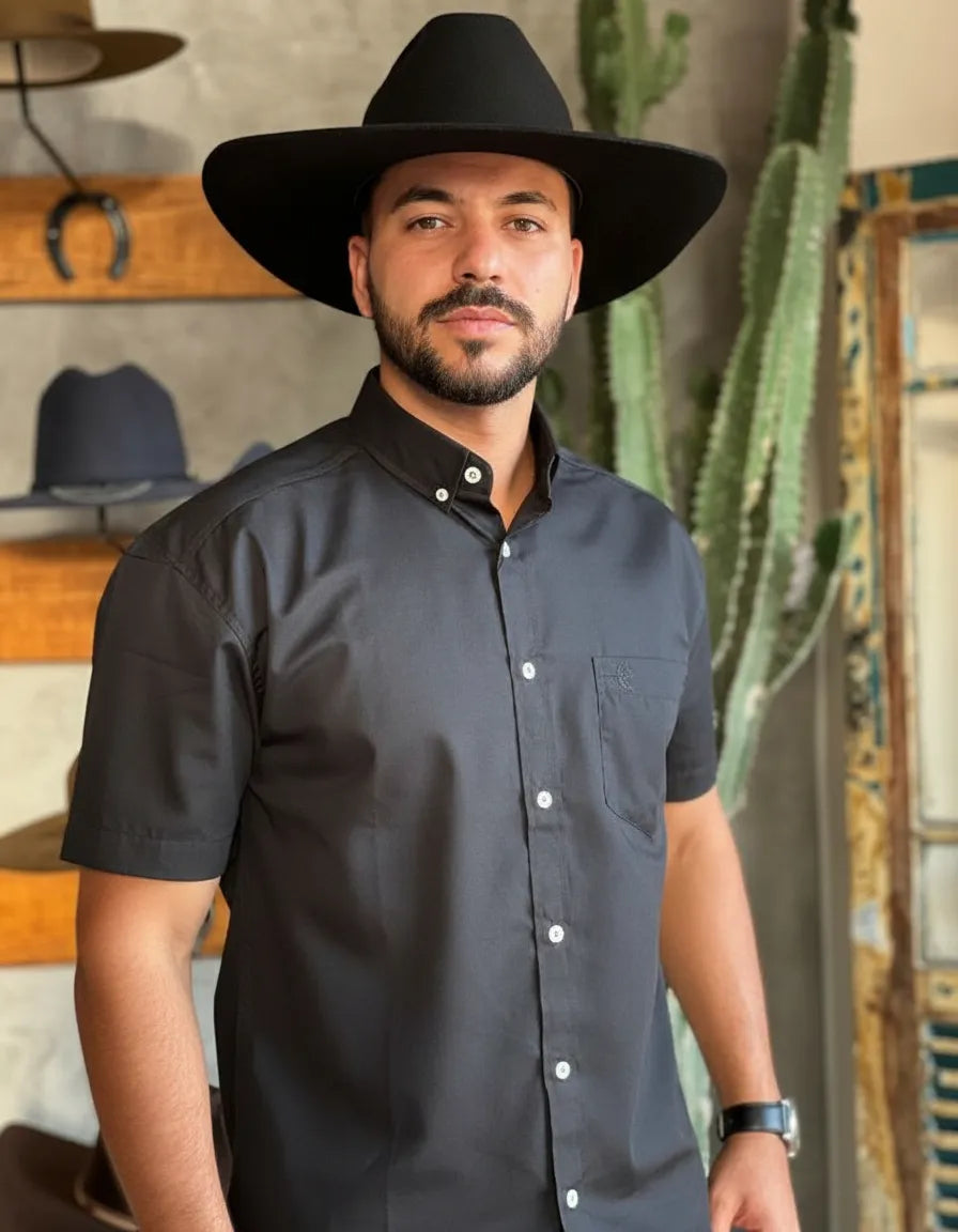 Camisa Social Masculina Manga Curta Country City