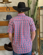 Camisa Social Xadrez Masculina Manga Curta Radade