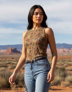 Regata PWC Marrom Estampada