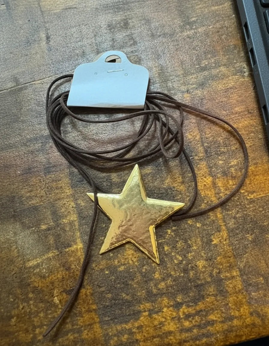 Cordão Couro Country Feminino Estrela