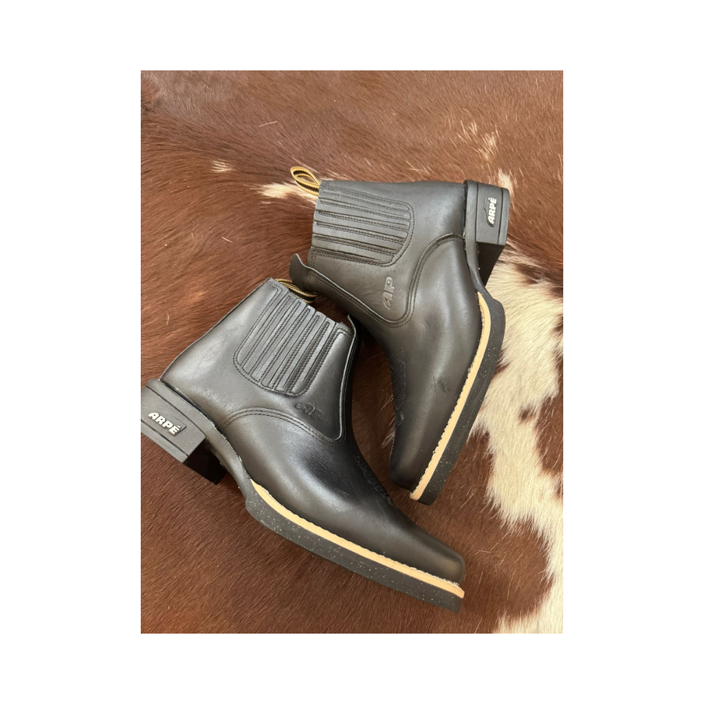 Botina Texana Country Bico Quadrado Couro